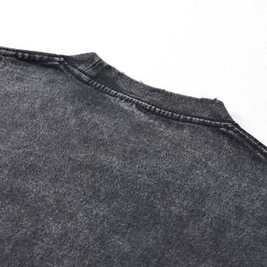 Fabricante de ropa de calle, camisetas extragrandes personalizadas para hombre, camisetas ajustadas con logotipo personalizado al por mayor para hombre, camisetas con lavado ácido - Product Image 5