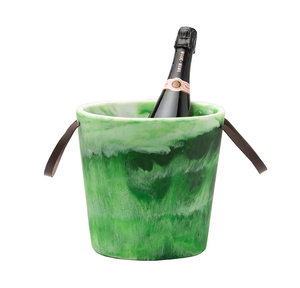 ถังน้ำแข็งเรซินพร้อมที่จับทำจากเชือกถังใส่น้ำแข็งสีฟ้าฟ้าแบบสั่งทำสำหรับห้องพักโรงแรมหรูหรา - Product Image 4