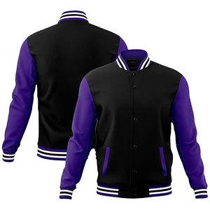 Custom Men's 100% <b>Canvas</b> Breathable Wool Shell Leather V-neck Winter Varsity <b>Jacket</b> Crystal Elasticated Trims Front Zip OEM - Product Image 1