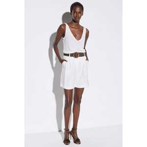 T-shirt décontracté pour femme 100 % coton à manches longues et col rond, coupe classique - Product Image 1