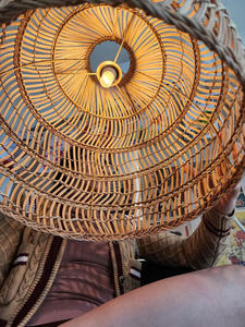 High Quality Midcentury Design Rattan Pendant Light Fixture Handmade Creative <b>Wicker</b> Pendant Lights - Product Image 2