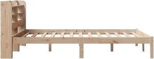 Muebles duraderos de diseño tradicional con marco de cama de panel de madera maciza de pino doble pequeño - Product Image 3