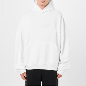 Sudadera blanca sencilla sin Sudadera con capucha para trajes casuales diarios Sudadera con capucha cálida para invierno Sudadera con capucha de gran tamaño hecha a medida con manga larga - Product Image 5