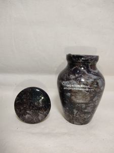 Metal black marble look beautiful keepsake <b>urns</b> - Product Image 2