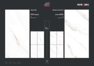 Carreaux de sol et de mur en porcelaine de qualité supérieure 600x1200, finition marbre poli, grand format, pour hôtels, villas et bureaux. - Product Image 2