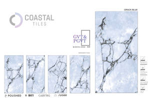 Carreaux de sol en porcelaine moderne 600x1200mm Brique polie bleue fissurée - Product Image 5