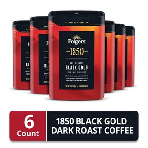Café moulu Folgers 1850 Black Gold Dark Roast, 12 onces (lot de 6) - Product Image 6