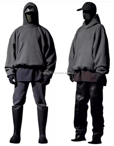 Sweat-shirt pour homme KY324, style vintage, double couche, ample, streetwear, Dove Kanye West, rembourré, pull à capuche pour garçons - Product Image 2