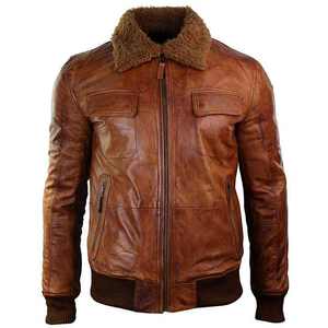 Veste d'hiver pour hommes en tissu de cuir de haute qualité vêtements de cuir de moto confortables vente en gros - Product Image 4