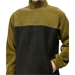 Sweat-shirt polaire doublé Sherpa pour hommes avec col haut pour plus de chaleur Sweat-shirt polaire Sherpa - Product Image 1