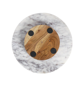 Diseño clásico de madera y mármol Lazy Susan organizador de cocina de forma redonda giratorio Lazy Susan al costo más bajo superventas - Product Image 2