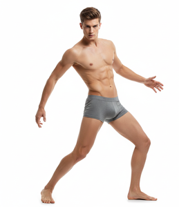 Ropa Interior Masculina Transpirable de Color Gris, Tejido Suave y Elástico, Ajuste Suave, Estilo Liso, Ligero, Cómodo para Uso Diario, la Mejor Calidad - Product Image 2