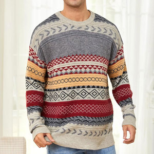 Pull en mohair pour homme, logo personnalisé, jacquard, lettres, luxe, col rond côtelé, streetwear, pull en laine mohair tricoté pour homme - Product Image 2