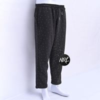 Yüksek kalite özel kadın açık bacak Jogger Sweatpants çizgili tam taklidi nefes dokuma katı desen sokak giyim