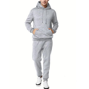 Survêtements en coton sérigraphiés personnalisés Ensemble d'hiver respirant et épais pour hommes Survêtements personnalisés à séchage rapide pour adultes - Product Image 1