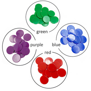 500ชิ้น6สี1นิ้วพลาสติกคณิตศาสตร์แผ่น - Product Image 5