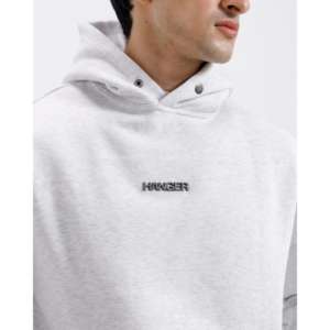 Sweat à capuche essentiel 100 % coton, en molleton épais, avec broderie 3D et impression sérigraphiée, coupe courte - Product Image 6