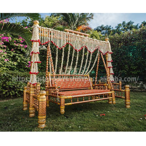 Traditional Mehndi Function <b>Wooden</b> <b>Swing</b>/Jhula Best Muslim Nikah Stage Decor Multicolor Sangeet Sankheda <b>Swings</b> Jhoola Australia - Product Image 1