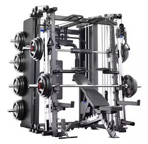 Station multifonction en acier inoxydable, machine Smith, crossover de câbles, entraîneur de gym, utilisation universelle, entraînement de force du corps entier - Product Image 1