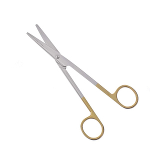 Tijeras industriales de Enfermería Médica de acero inoxidable medio dorado, disección quirúrgica, mango recto, punta afilada para hueso nasal - Product Image 2