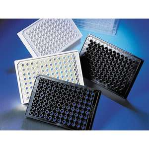 Corning 96 Microplacas tratadas con TC de fondo plano negro sólido de media área bien 20/paquete tapa estéril PC de plástico OEM compatible 100PCs MOQ - Product Image 1