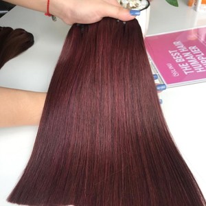 ผมตรงกระดูกผมคนแท้จากเวียดนามผมตรงขอบหยักทรงหลวมสีเบอร์กันดี - Product Image 4