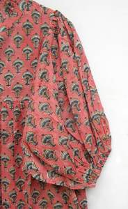 Colección 2023, venta al por mayor, vestido Maxi de rayón con tinte de corbata, cuello en V, mangas completas, Sexy, ajuste holgado, abertura lateral, botón, ropa de fiesta, Primavera - Product Image 4