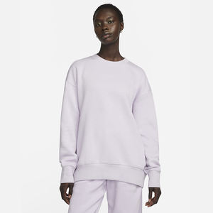 เสื้อสเวตเตอร์สวมหัวแบบสวมหัวของผู้หญิงโอเวอร์ไซส์คอกลมสำหรับใส่วิ่งอบอุ่นผ้าฝ้ายขนแกะไซส์ใหญ่พิเศษซักได้ตามต้องการ - Product Image 1