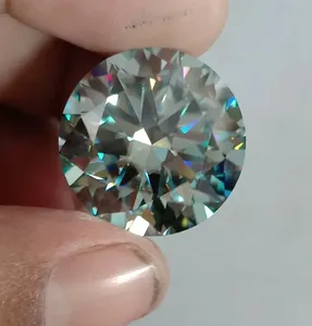 Bijoux fins, moissanite de couleur bleu fantaisie certifiée GRA, ronde, en vrac, qualité VVS, pierre précieuse pour la fabrication de bijoux, en vente en gros - Product Image 1
