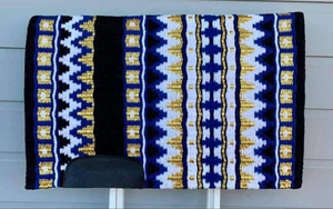 Vente en gros de tapis de selle Western Design contour 100 pour cent de laine néo-zélandaise avec rembourrage en feutre de gel Coussin de cheval confortable - Product Image 5