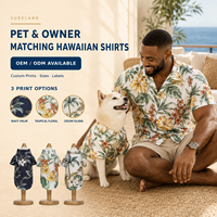 Chemise décontractée en coton à motifs floraux pour animaux de compagnie et propriétaires – Collection Printemps-Été-Automne – Confortable et créative