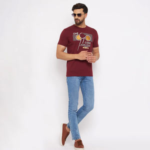 Camisetas de hombre con cuello redondo de calidad superior personalizadas de la mejor calidad 100% algodón transpirable y estampado por sublimación - Product Image 2