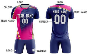 Maillot de football personnalisé pour hommes, uniforme de football Messi d'Argentine avec impression de logo personnalisé, ensemble de chemises de nouvelle saison - Product Image 3