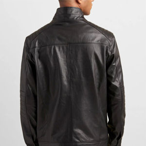 Veste de motard en cuir noir sur mesure pour homme, veste de moto en cuir véritable, vêtement de style café racer haut de gamme, style moto classique - Product Image 6