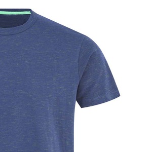 Men's Blue Short Sleeve O-Neck T-<b>Shirt</b> 100% Polyester Breathable Knitted Casual Regular Fit Solid Color - Product Image 6