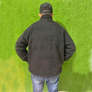 Stylish and Warm <b>Sherpa</b> Fleece <b>Hoodie</b> for Men Personalized with Custom Prints Cotton Blended for Winter Fashion Plain Dyed - Product Image 3