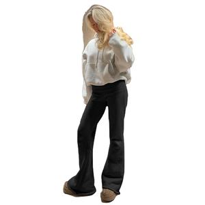 Pantalones de chándal de pierna acampanada para mujer, pantalones de chándal holgados, pantalones casuales de tela suave elegantes y cómodos para uso diario - Product Image 5