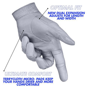Guantes de golf para hombre y mujer con cuero duradero, ajuste ligero y agarre mejorado para un mejor rendimiento - Product Image 3