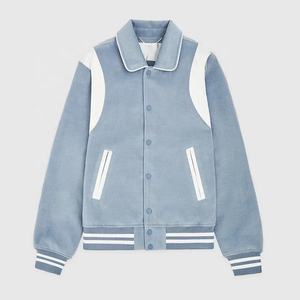 Blouson aviateur personnalisé avec poches en laine pour hommes Blouson aviateur personnalisé avec impression en gros léger et respirant à la mode - Product Image 1