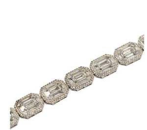 Moissanite VVS1 <b>Cuban</b> <b>Link</b> Iced Out Hip Hop Bracelet Unisex 10K Gold Plated Presidential <b>Link</b> IGI Certified - Product Image 2