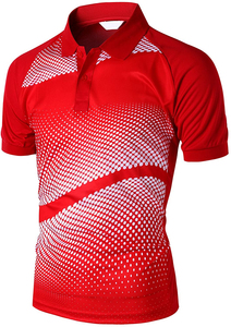 เสื้อผ้าใบพิมพ์ซับลิเมชันสำหรับผู้ชายชุดกีฬาผ้าโพลีเอสเตอร์แห้งเร็วระบายอากาศได้ดีสำหรับฝึกซ้อมกอล์ฟ - Product Image 6