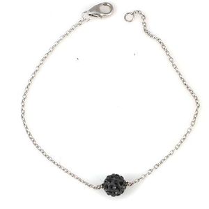 Bracelet en argent sterling 925 avec perles en onyx, forme de boule, pour cadeau - Product Image 2