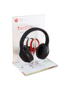 Elegante soporte de acrílico para auriculares Elegante soporte de pantalla Compatible con todos los tamaños de auriculares, perfecto para organizar su equipo de audio - Product Image 5