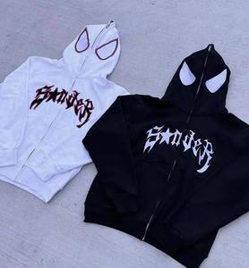 <b>Hoodies</b> <b>Y2k</b> Emo Punk Goth Hooded Zip up Knitted Women's Autumn Winter Harajuku Casual Sweatshirts Kawaii Jacket Streetwear - Product Image 4