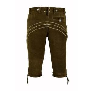 Prêt à expédier : Pantalon en cuir marron foncé traditionnel pour homme, style Oktoberfest, avec bretelles, tailles 46-62 - Product Image 2