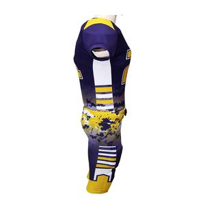 Conjunto de Jersey de Fútbol Americano Sublimado de Manga Corta, Transpirable y Fácil de Usar, con Protección UV, Nombre del Equipo Personalizado, Tallas Grandes, OEM - Product Image 6