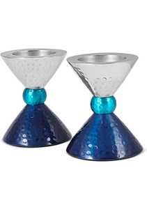 Trending Evergreen 2 en 1 Hammer Finish Metal Candle & Tea Light Holder para cenar y vacaciones-Navidad y Hanukkah - Product Image 5