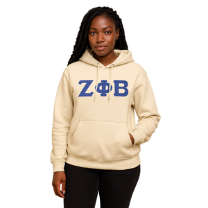 Sudadera con capucha Zeta Phi Beta Neutral, mezcla de algodón Premium, ropa de hermandad griega, bordado personalizado Divine Nine HBCU Greek Life - Product Image 1