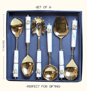 ชุดช้อนและส้อมโลหะทำด้วยมือชุดช้อนทำด้วยมือทำจากโลหะสำหรับให้เป็นของขวัญ - Product Image 2