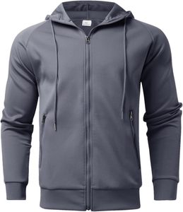 Survêtements athlétiques décontractés 100% coton à manches longues et fermeture éclair intégrale ensemble de survêtements de course à pied grande taille respirant caractéristique - Product Image 5